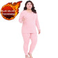 Add Fertilizer To Increase Thermal Underwear Ladies Pajamas Plus Velvet Thick Fat Plus Size Autumn Clothes Long Pants