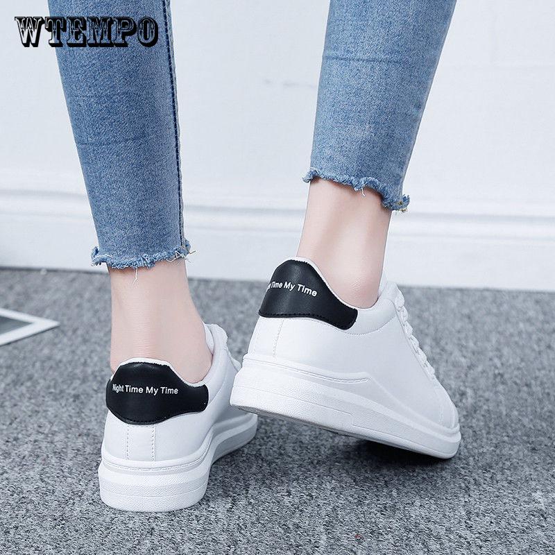 Women Platform Creepers White Flat Student Girls Sport Shoes Sneakers