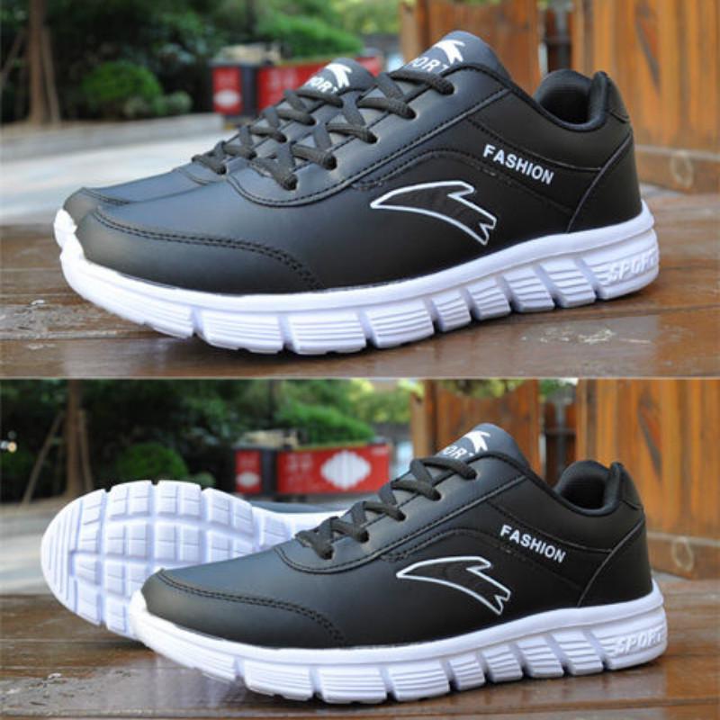 Sports shoes men's shoes leather waterproof running shoes new student shoes light casual tide shoes