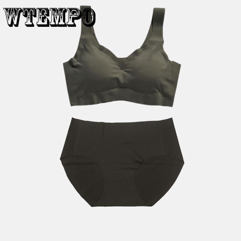 Ladies Underwear Seamless Vest Sports No Steel Ring Bra Fixed Shoulder Straps Without