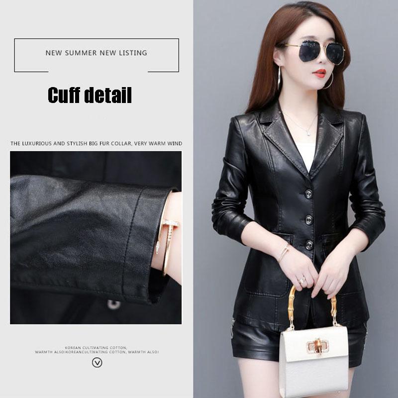 Plus  Size Sheepskin Leather Women Short Slim Leather Jacket Soft Breathable Genuine Leather Jacket Oversized Outwear