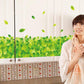 Green leaf grass PVC combination wall stickers living room corridor porch decorative grasscloth