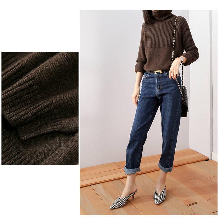Women's Thick Turtleneck Sweater Autumn and Winter Loose Short Pullover Bottoming Shirt