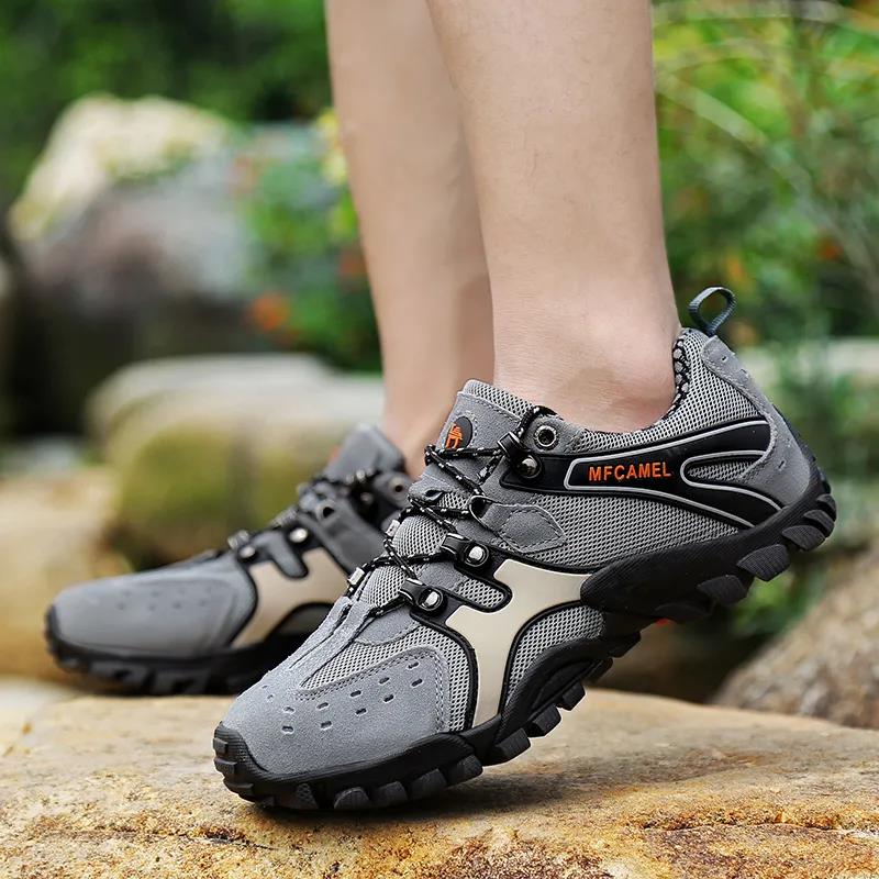 Unisex Hiking Shoes Outdoor Sports Shoes Non-slip Wear-resistant Hiking Shoes Breathable Lightweight Running Shoes Camping Fishing