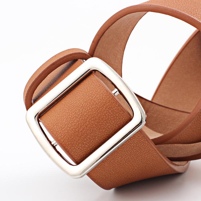 Belts Women Thin Faux Leather Belt Cummerbunds Pin Buckle Casual Waistband Strap