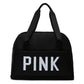 Large Capacity Travel Bag Light Fitness Bag Adjustable Zipper Bag Cover Pull Bar Handbag Waterproof Duffel Bag Cross-body Bag for Girls Makeup Bag
