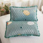A Pair of Quilted Thickened Crystal Velvet Autumn and Winter Warm Velvet Pillow Cover
