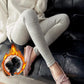 Modal Leggings Women's Outer Wear Plus Velvet High Waist Stretch Tight-fitting Slim Nine-point Pants Warm Leggings Stretch Pants