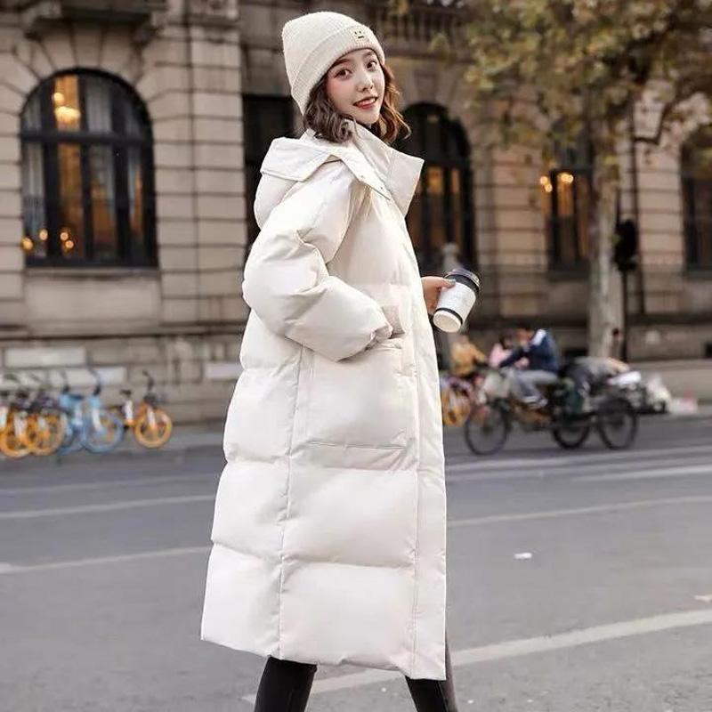 Women's Down Padded Jacket Mid-length Padded Korean Style Loose Padded Jacket