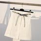 Women's Skirt Set Summer Cotton and Linen 2 Piece Set Ruffled Sleeveless Shirt Top Short A-line Skirt Two-piece Set for Work