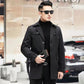 Autumn and Winter Young Middle-aged Business Men's Plus Size Casual Mid-length Jacket
