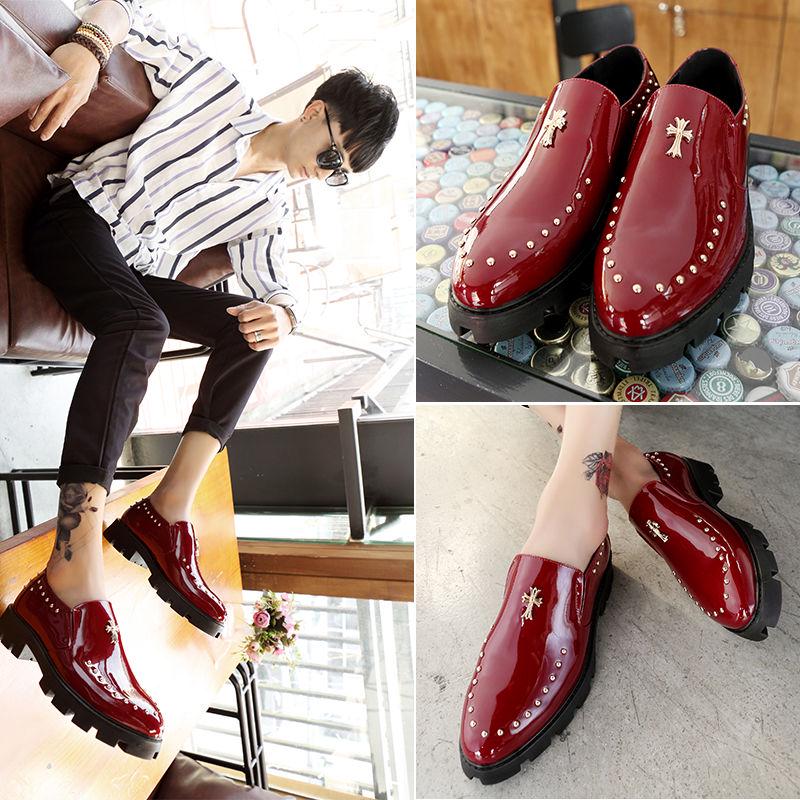 European Creepers Office Men Oxfords Shoes Handmade Leather Casual  Pointed Toe Wedding