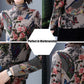 Vintage Rhinestone Printed Wollen Sweater Women's Plus Size High-neck Cashmere Sweater Female Soft Warm Knit Jumper