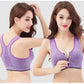Front Buckle Zipper No Steel Ring Sports Bra Vest Style Large Size Sports Shockproof Gathering Running Underwear Women