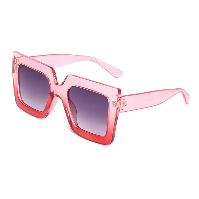 Fashion Square Sunglasses Women Brand Designer Oversized Sun Glasses Ladies UV400 For Female Big Fra