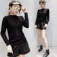 Knitwear Women's Autumn and Winter New Sweater Loose Joker Drawstring Design Tops Long Sleeve