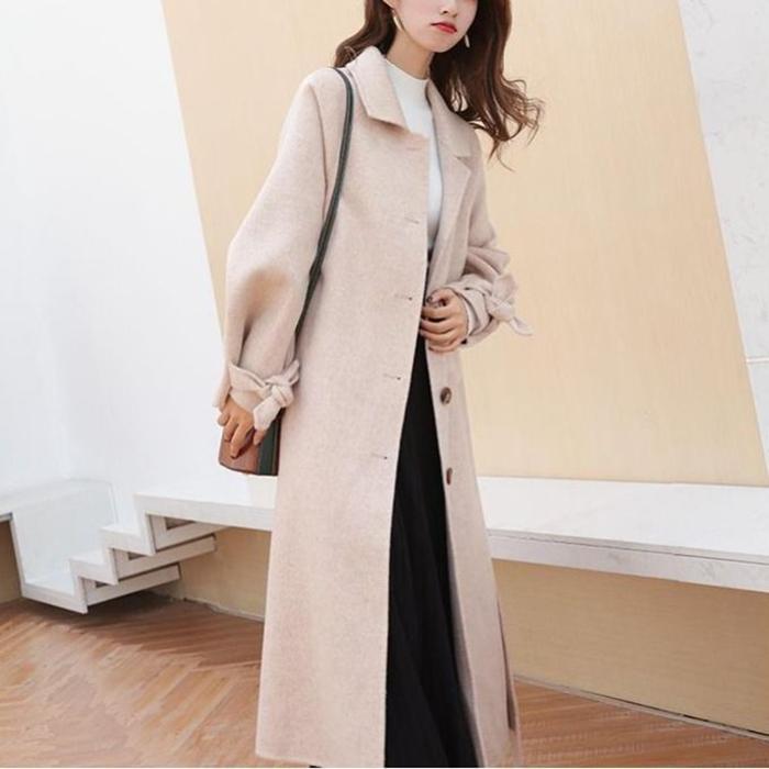 Plus Size Office Lady Trench Coat for Women's Windbreaker Spring Autumn Long Coat Windbreaker Winter Clothes Female Coat
