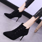 Winter Autumn High Heels Shoes Fashion Pointed Toe Pump Ladies Stilettos Boots Women Ankle Boots