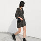 French Retro V-neck Floral Dress Female Spring Summer Temperament Wild Waist Was Thin Short Skirt