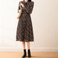 Chiffon Floral Dress Female Spring Summer French Retro Waist Pleated Skirt All-match Dinner Dress