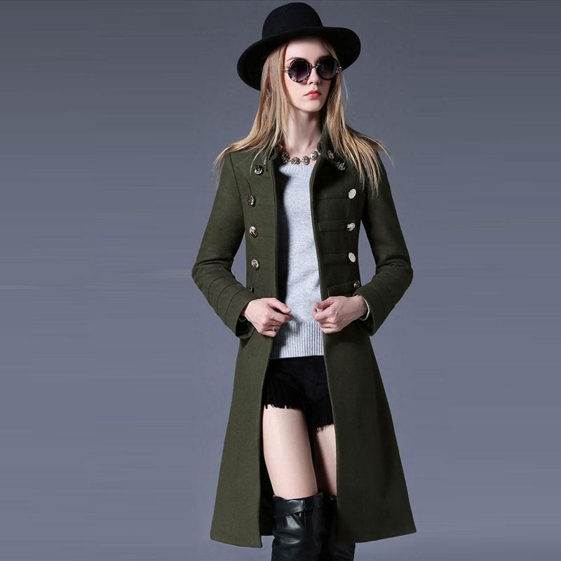Long-sleeved Windbreaker Trend Wild Woolen Coat Spring and Autumn Large Size Woman's Clothing