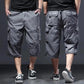 Summer Loose Overalls Men's Sports Shorts Plus Fat Plus Size Casual 7-point Pants Overalls