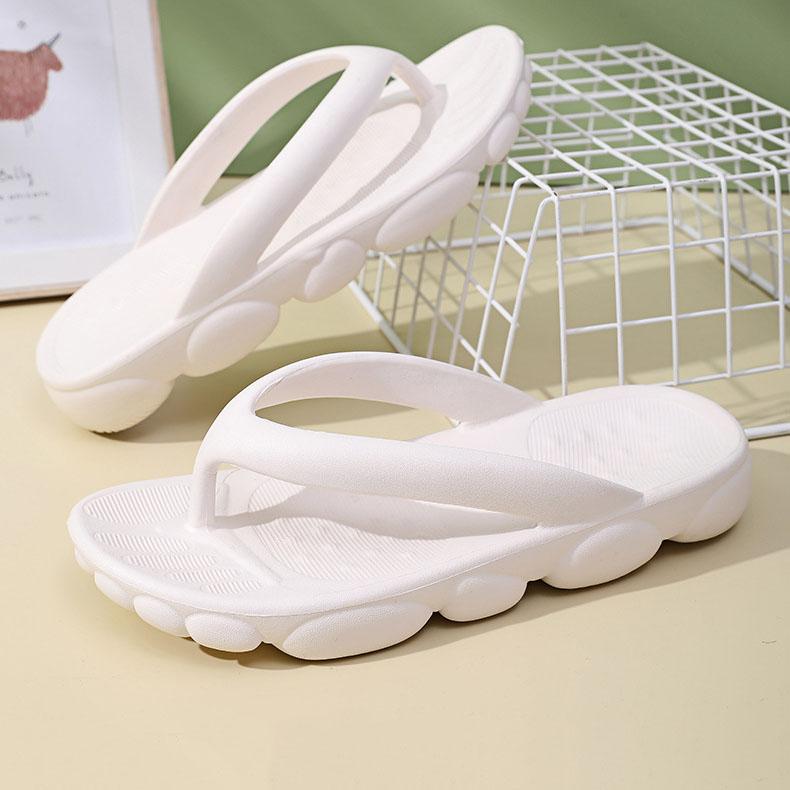 Couple's Solid Color Non-slip Large Size Outdoor Slippers Men's and Women's Spring Summer Soft Slippers Household Soft Sole Flip Flops