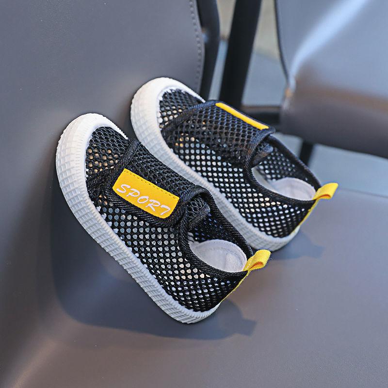Children's Summer Hollow Mesh Shoes  Baby Canvas Shoes  Soft-soled Indoor Shoes  White Shoes  Children's Canvas Shoes