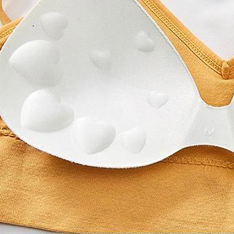 Simple Solid Color Suspender Inside Underwear Cross Style Beautiful Back No Steel Ring Thread Bra Bottomed Vest Bra
