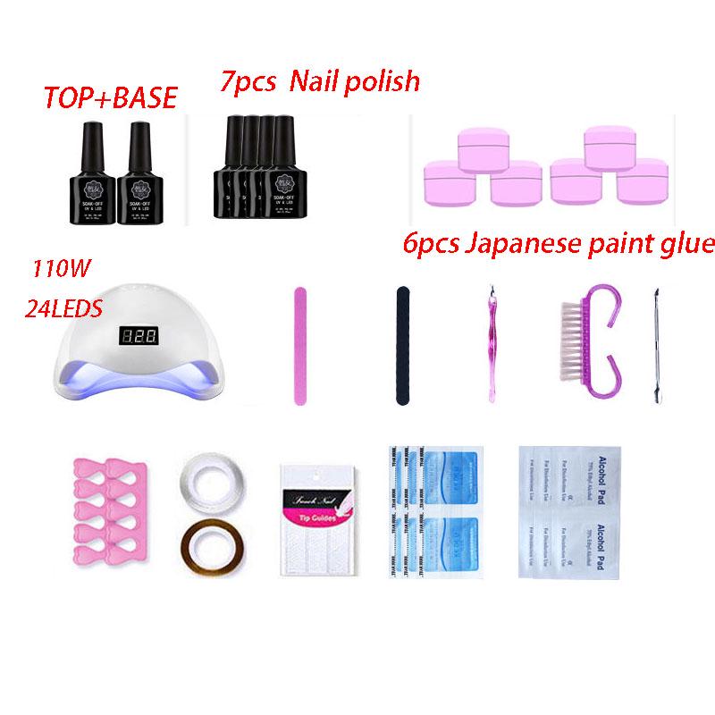 Gel Nail Polish Starter Kit UV Lamp Nail Dryer Top Base Coat Manicure Nail Tools Primer Nail Art Set