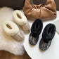 Snow Boots Women's Fur One Low Cut Plus Velvet Thickened Non-slip Wool Cotton Boots Winter Warm Cotton Shoes