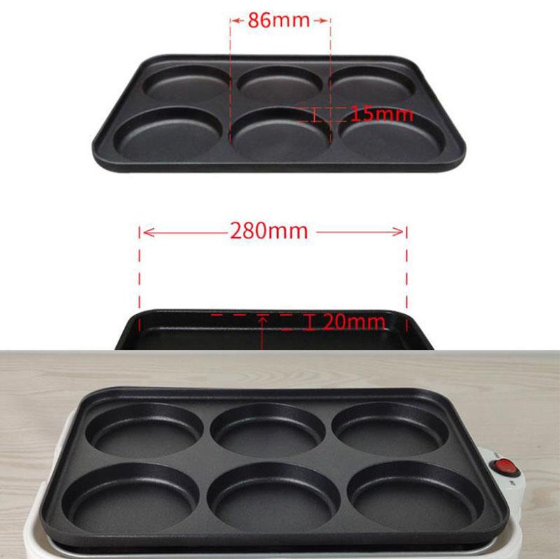 800W Electric Bakeware Frying Egg Machine Flat Bottom Frying Pan Kitchen Supplies Baking Pan for Family