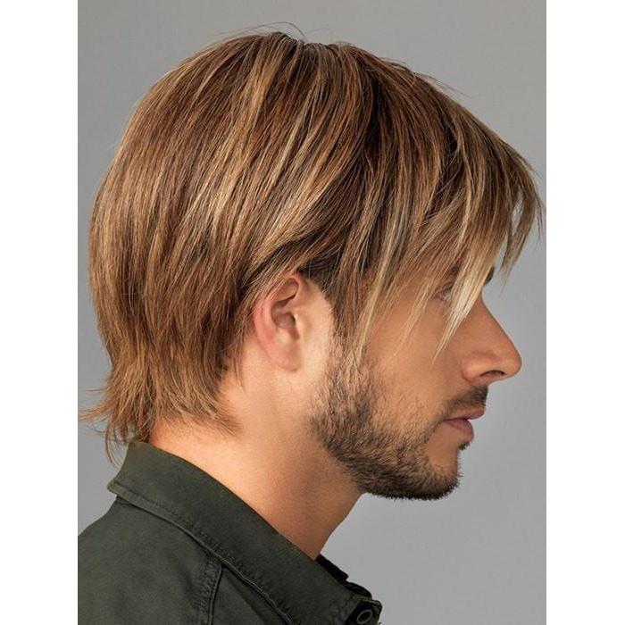 Short Straight Synthetic Men Wig for Male Natural Wigs Brown Color Toupee WIGS