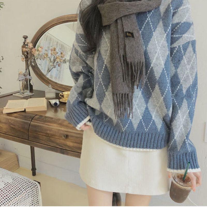 Round Neck Autumn and Winter Sweater French Loose Bottoming Shirt Young Women Fashion Simple Jacket