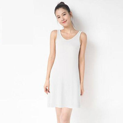 Modal Vest Dress Women's Summer Style Inner Long Skirt All-match Dress