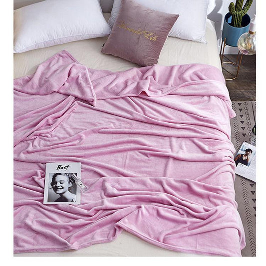 Coral Fleece Four Seasons Cover Blanket Air Conditioning Blanket Coral Fleece Sheet Single Piece Heating Fall/Winter Blanket Sofa Bed Cover