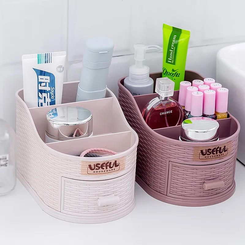 Makeup Box Desktop Storage Box Drawer Type Cosmetic Finishing Box Jewelry Skin Care Product Compartmental Dressing Box