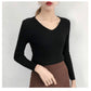 Autumn Winter V-neck Bottoming Shirt Sweater Women's Slim Was Thin Wild Pullover Sweater