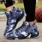 Fashion Basketball Men's Shoes Comfortable Non-slip High-top Canvas Shoes Sneakers