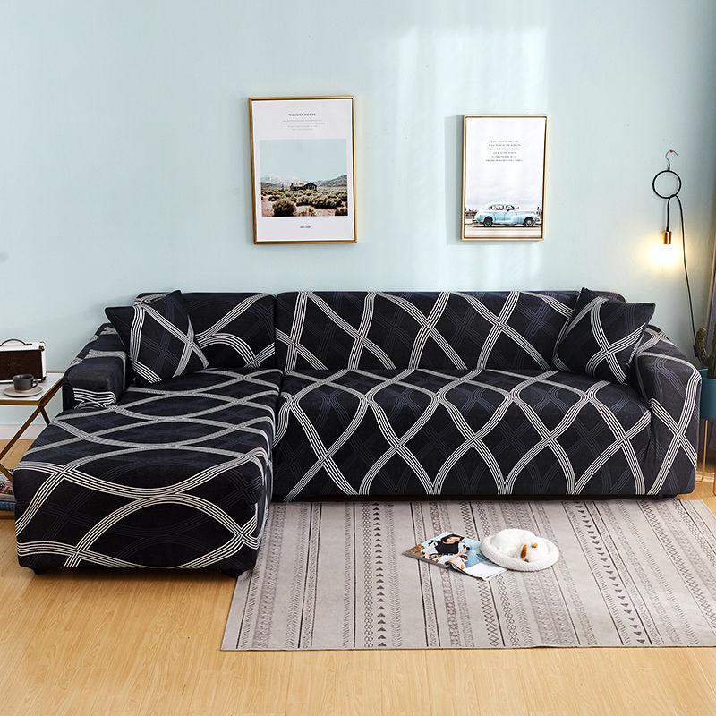 Elastic Sofa Covers Tight Wrap All-inclusive Slip-resistant L Shape Modern Couch Slipcovers