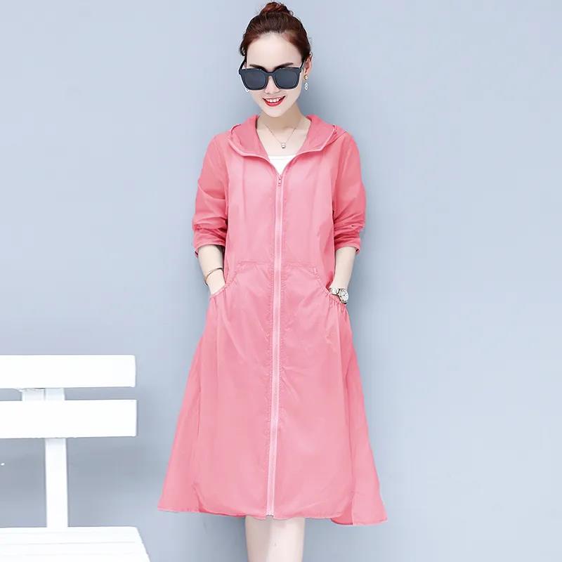 Spring and Summer Breathable Sun Protection Clothing Women's Mid-length Loose Large Size Sun Protection Clothing Women's Thin Coat