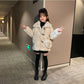Girls Lamb Wool Coat Fur Winter Clothing Plush Thick Warm and Windproof Jacket