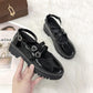 Small Leather Shoes Female British Retro Trifle Bottom Comfortable  Versatile Mary Jane Shoes High Quality
