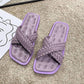 Sandals and Slippers Women's Outer Wear Summer Korean Fashion Candy Color Woven Cross Flat Flip Flops