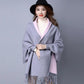 Women's Spring, Autumn and Winter Coat Knitted Cardigan Shawl Long-sleeved Thick Sweater Tassel Cloak Loose Cloak Comfortable Wrap