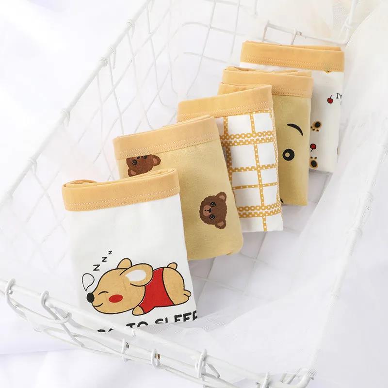 4 Pieces/Lot 2-12Y Children Underwear High Quality Cotton Girls Panties Cute Pattern Kids Boxer Briefs Child Soft Girl Pants