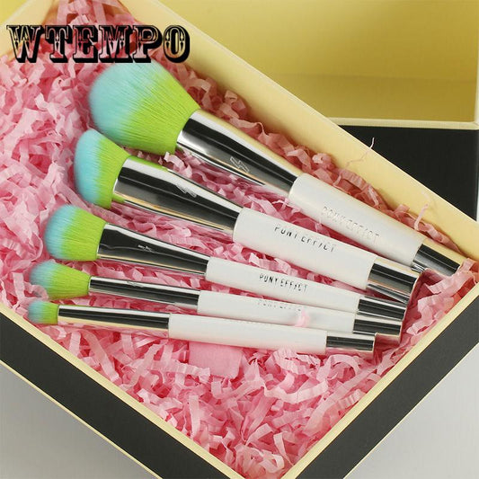 2019 New Diamond Transparent Blue Makeup Brush Set Professional Women Face Eye Brushes Tool