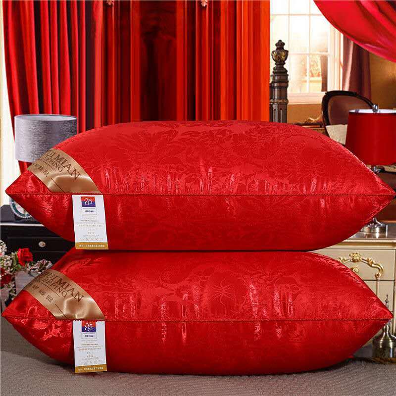 Newly Married Pillow Wedding Pillow Big Red Adult Pillow Hotel Health Care Cervical Pillow