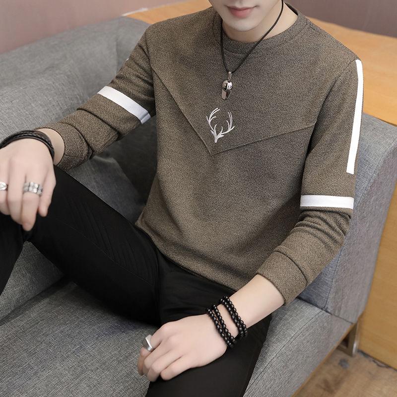 Fashion Men Slim Fit Custom T-shirt Long Stylish Luxury O Neck Fitness T-shirt Tee Shirt