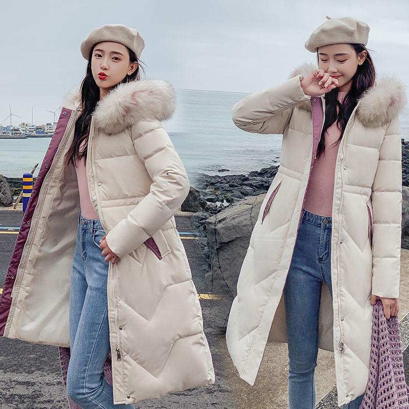 Middle and Long Student's Korean Loose Waist Cotton Padded Clothes Cotton Padded Jacket Slim Multicolor Bread Clothes